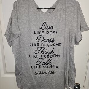 EVRI Gray The Golden Girls Graphic Tee - Live Like Rose Print